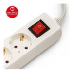 MULTIP-DE-I-3 Produžni kabl 1,0mm2 x 1,5 met sa 3 utičnice i prekidačem, bijeli - Slika 3