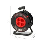 REEL-DE-40 Produžni kabl na kolutu 1,5mm2 X 40 met, 4 utičnice, IP20 - Slika 3