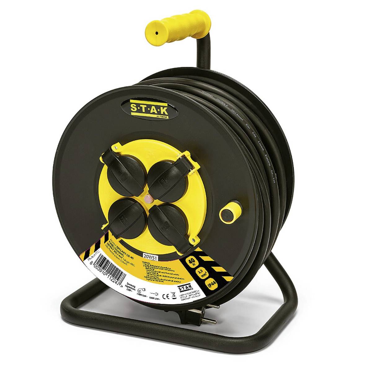 REELART-DE-40-STAK-profi-produžni-kabl-na-kolutu-2,5mm2X40met-4-utičnice-IP44 REELART-DE-40-STAK-profi-produžni-kabl-na-kolutu-2,5mm2X40met-4-utičnice-IP44